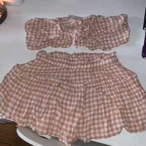 12th Tribe Plaid Tie Front Set